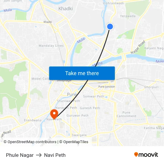 Phule Nagar to Navi Peth map