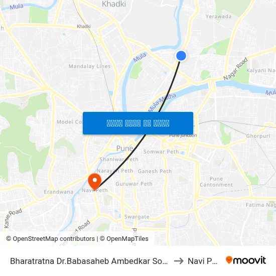 भारतरत्न डॉ.बाबासाहेब आंबेडकर सोसायटी to नवी पेठ map