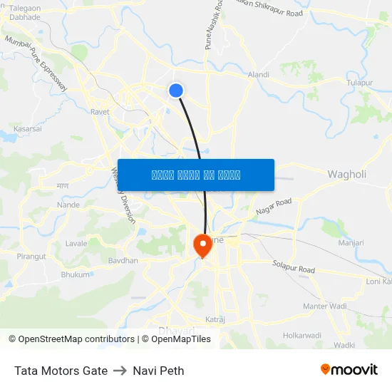 टाटा मोटर्स गेट to नवी पेठ map
