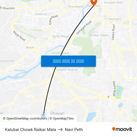 कालुबाई चौक रायकर माला to नवी पेठ map