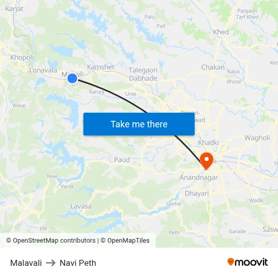 मालवली to नवी पेठ map