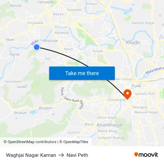 वाघजाई नगर कमान to नवी पेठ map