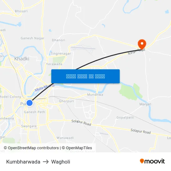 कुंभारवाड़ा to वाघोली map