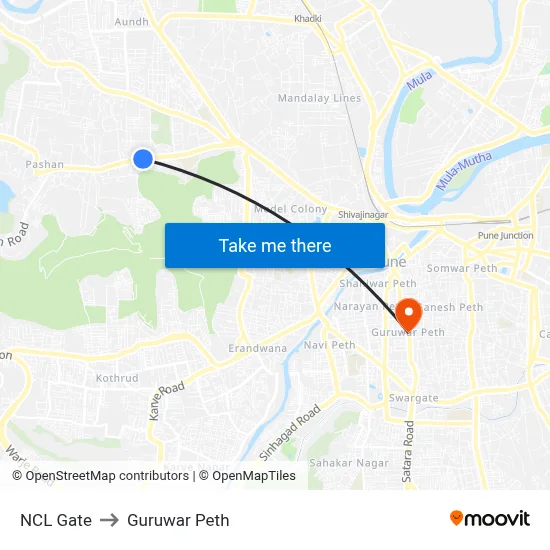 NCL Gate to Guruwar Peth map