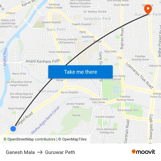 गणेश माला to गुरुवार पेठ map