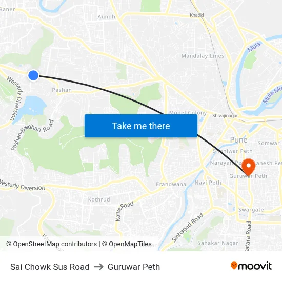 साई चौक सूस रोड to गुरुवार पेठ map