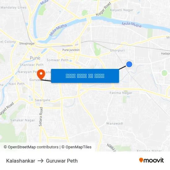 कलाशंकर to गुरुवार पेठ map