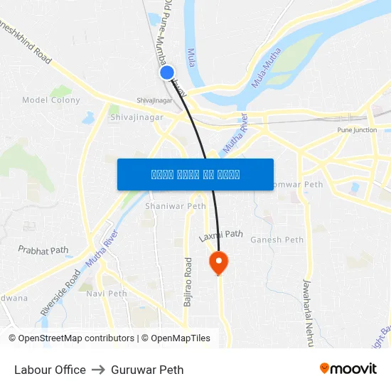 श्रम कार्यालय to गुरुवार पेठ map