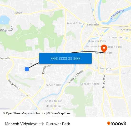 महेश विद्यालय to गुरुवार पेठ map