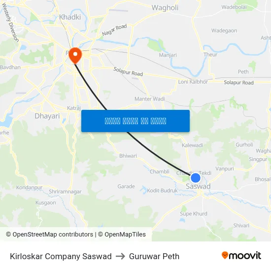 किर्लोस्कर कंपनी सासवड to गुरुवार पेठ map