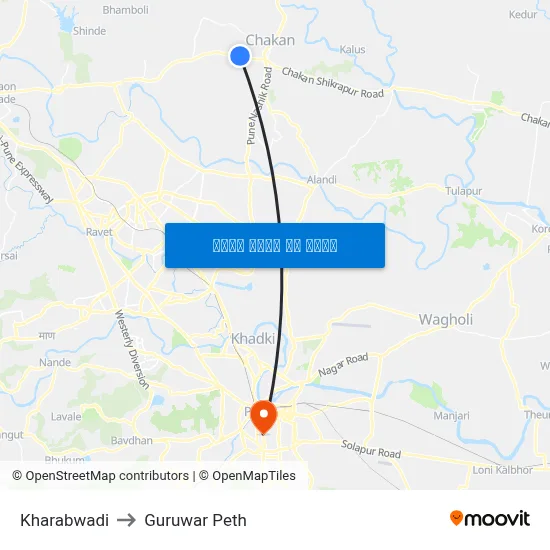 Kharabwadi to Guruwar Peth map
