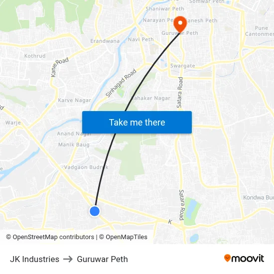 जेके इंडस्ट्रीज to गुरुवार पेठ map