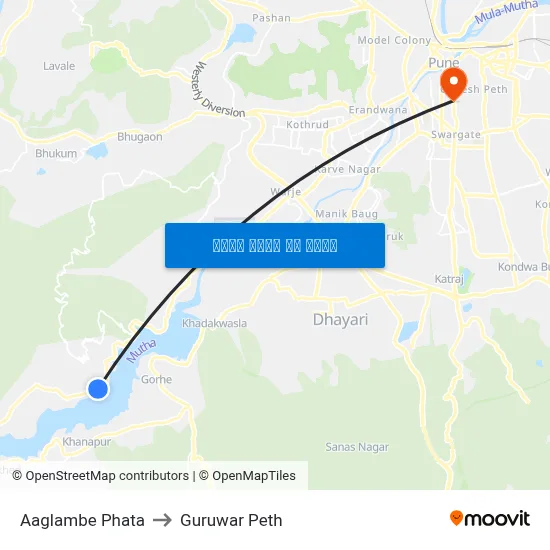 आगलंबे फाटा to गुरुवार पेठ map