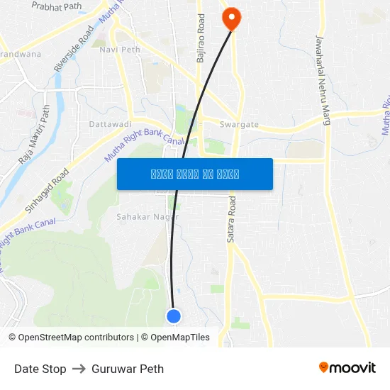 दाते स्टॉप to गुरुवार पेठ map