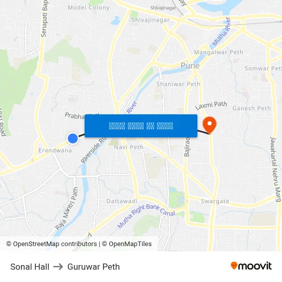 सोनल हॉल to गुरुवार पेठ map