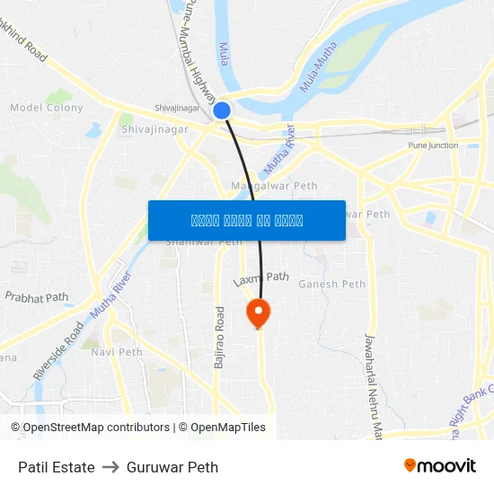 पाटिल एस्टेट to गुरुवार पेठ map