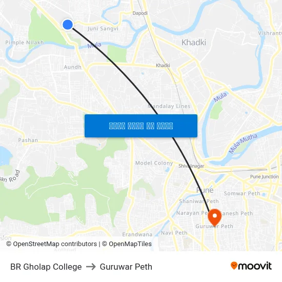 बी आर घोलप कॉलेज to गुरुवार पेठ map