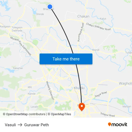 वासुली to गुरुवार पेठ map