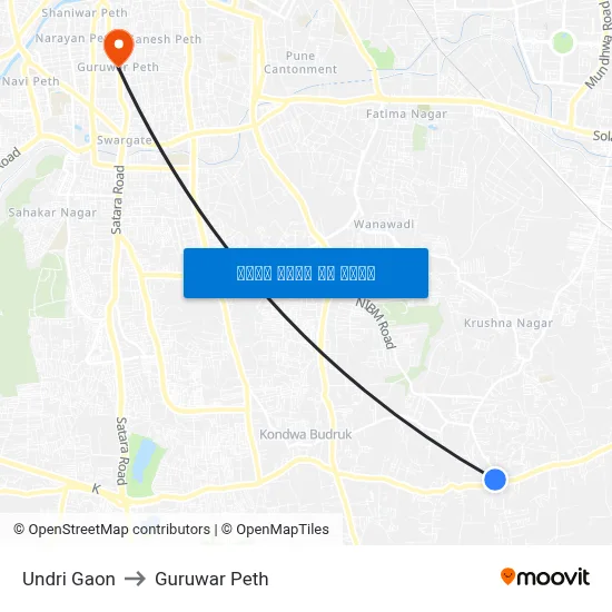 उंद्री गाव to गुरुवार पेठ map