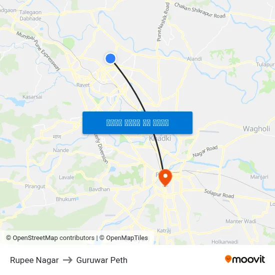Rupee Nagar to Guruwar Peth map