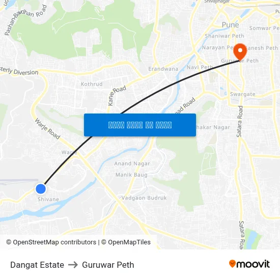 डांगट एस्टेट to गुरुवार पेठ map