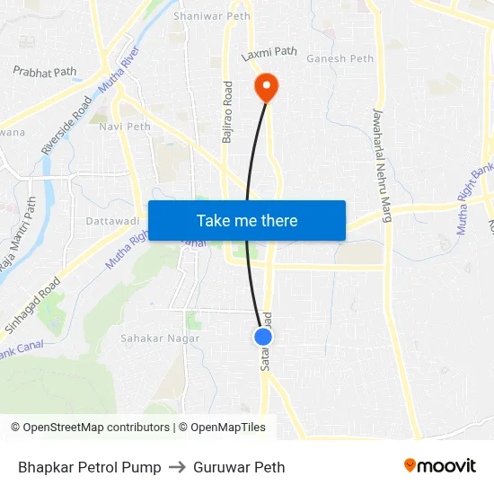 भापकर पेट्रोल पंप to गुरुवार पेठ map