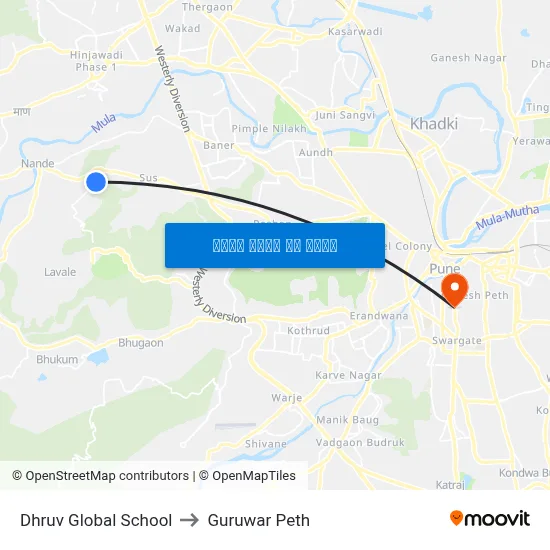 ध्रुव ग्लोबल स्कूल to गुरुवार पेठ map