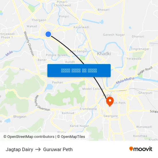 जगताप डेयरी to गुरुवार पेठ map