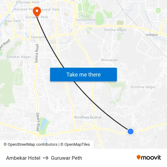 Ambekar Hotel to गुरुवार पेठ map