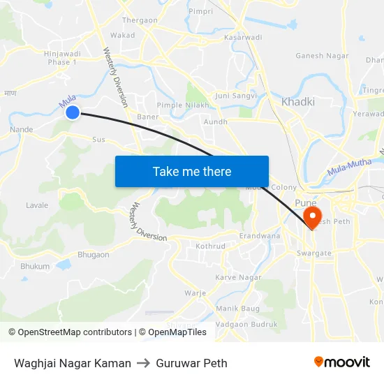 वाघजाई नगर कमान to गुरुवार पेठ map