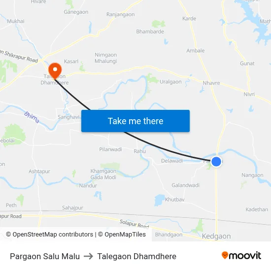 परगांव सालू मालू to तालेगाव धामधेरे map