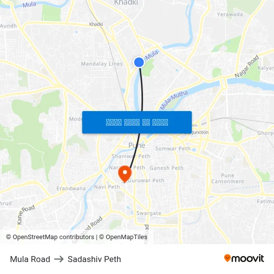 मुला रोड to सदाशिव पेठ map