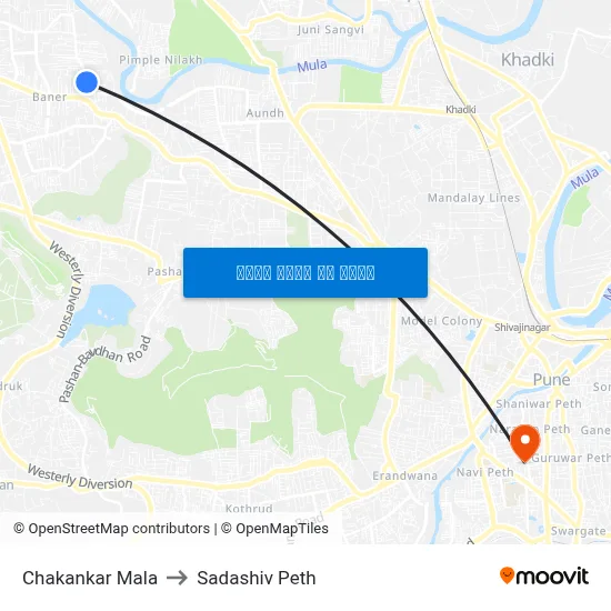 चकणकर माला to सदाशिव पेठ map