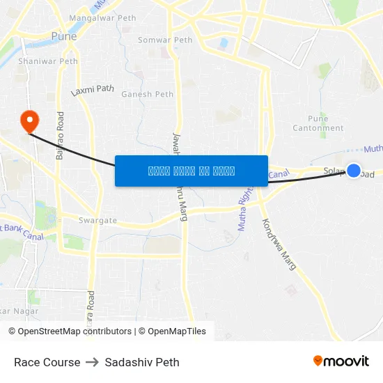 Race Course to Sadashiv Peth map