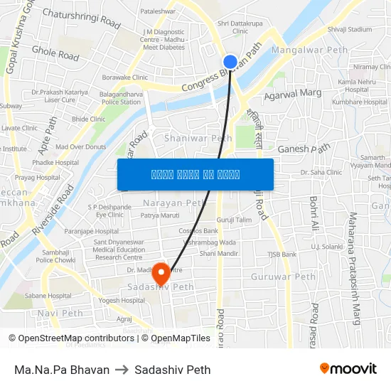 म.न.पा. भवन to सदाशिव पेठ map