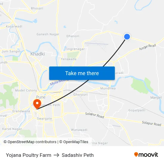 योजना पोल्ट्री फार्म to सदाशिव पेठ map