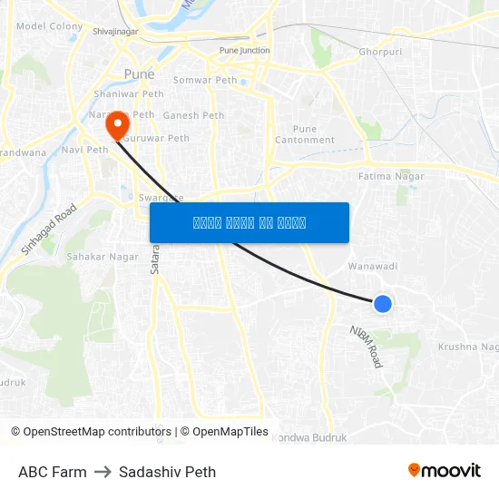 ABC Farm to Sadashiv Peth map