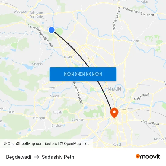 Begdewadi to Sadashiv Peth map