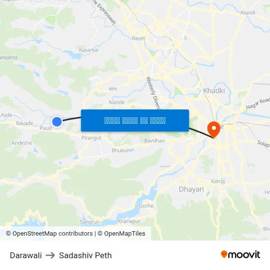 दरवली to सदाशिव पेठ map