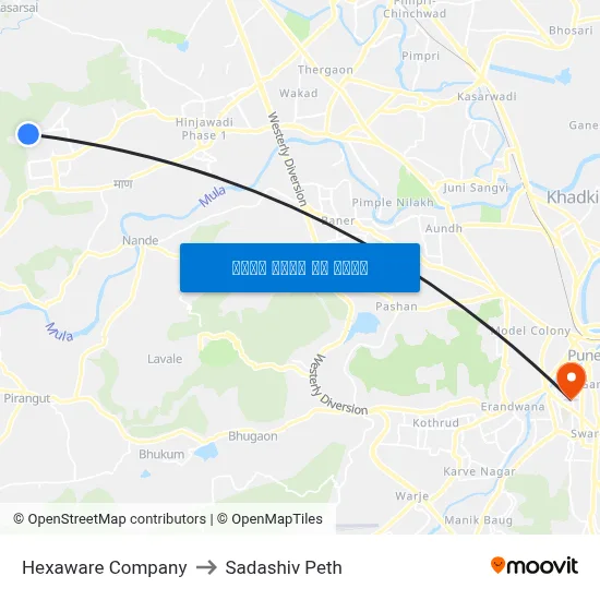 हेक्सावेयर कंपनी to सदाशिव पेठ map