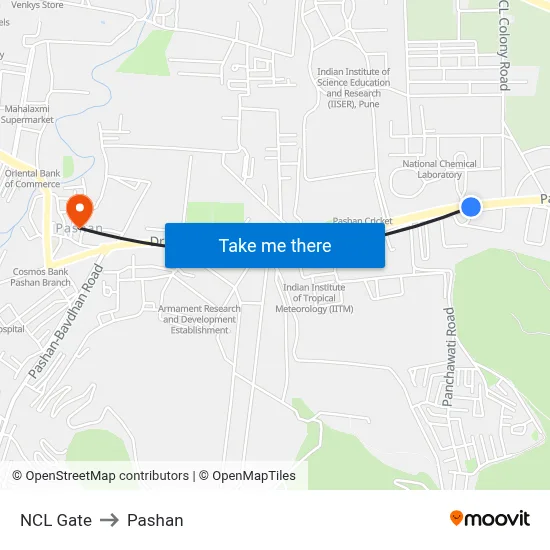 NCL Gate to Pashan map