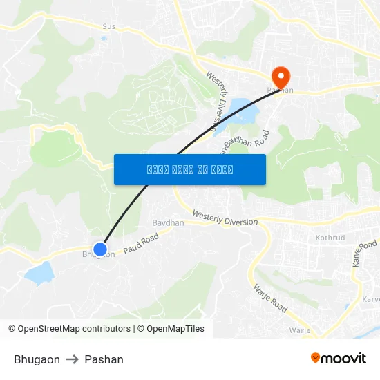 भुगाव to पाषाण map