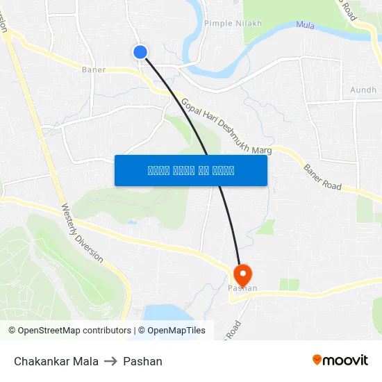 चकणकर माला to पाषाण map