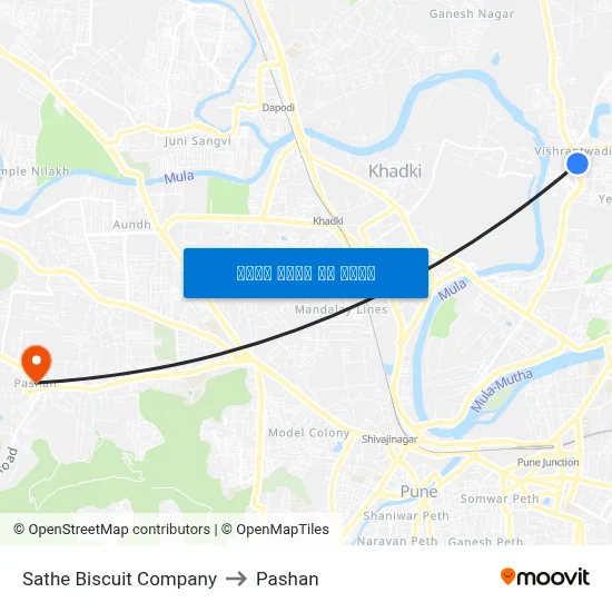 साठे बिस्किट कंपनी to पाषाण map