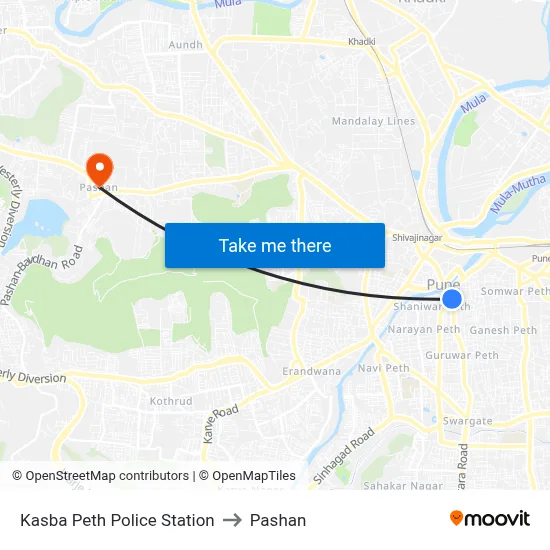 Kasba Peth Police Station to Pashan map