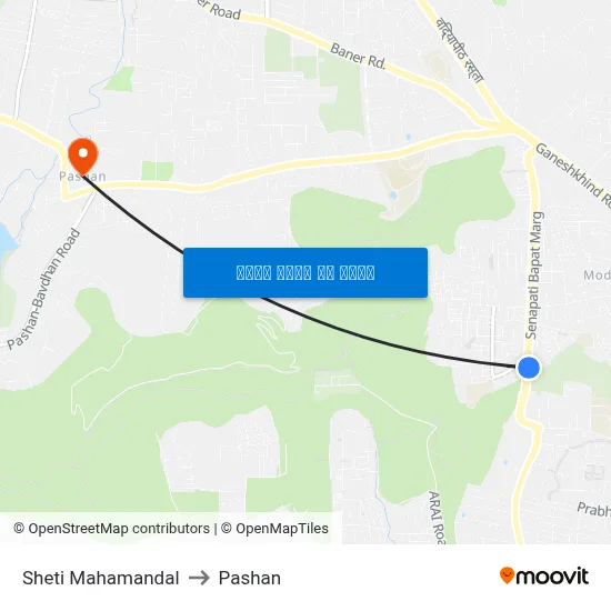 शेती महामंडल to पाषाण map