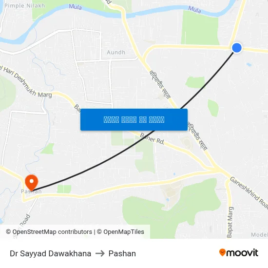 डॉ. सय्यद दवाखाना to पाषाण map