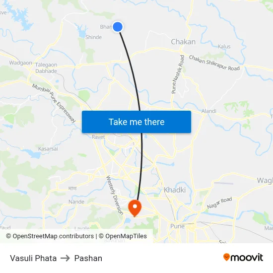Vasuli Phata to Pashan map