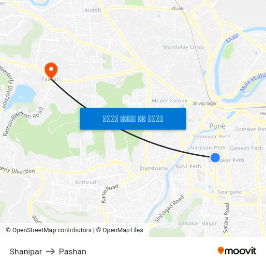 शनिपार to पाषाण map