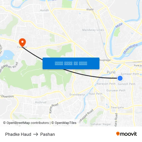 फडके हौद to पाषाण map